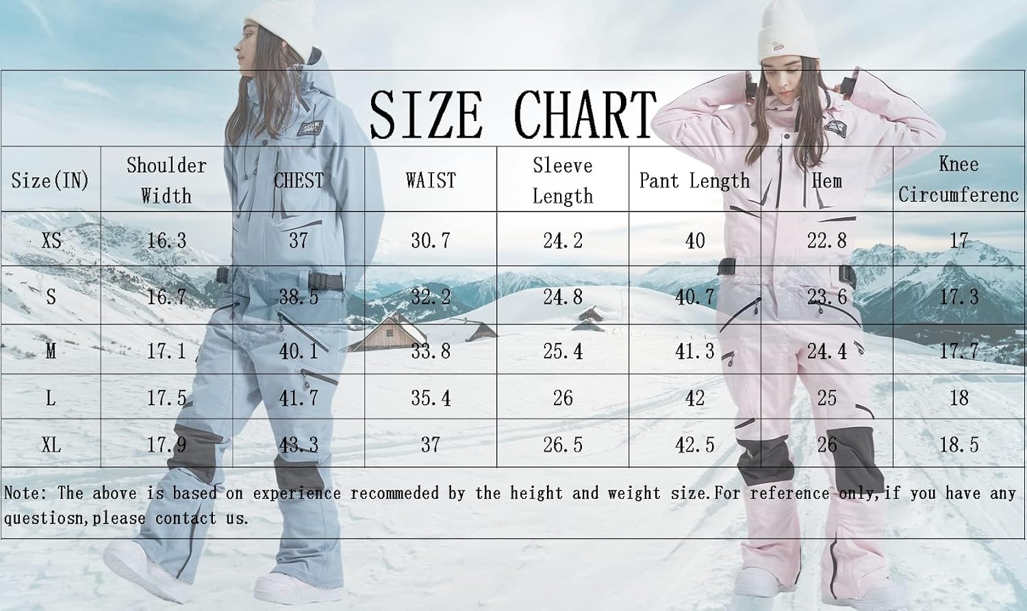 SEARIPE Women and Men's Ski Suits One Piece Jumpsuit Winter Outdoor Waterproof Warm Snowsuits image 5