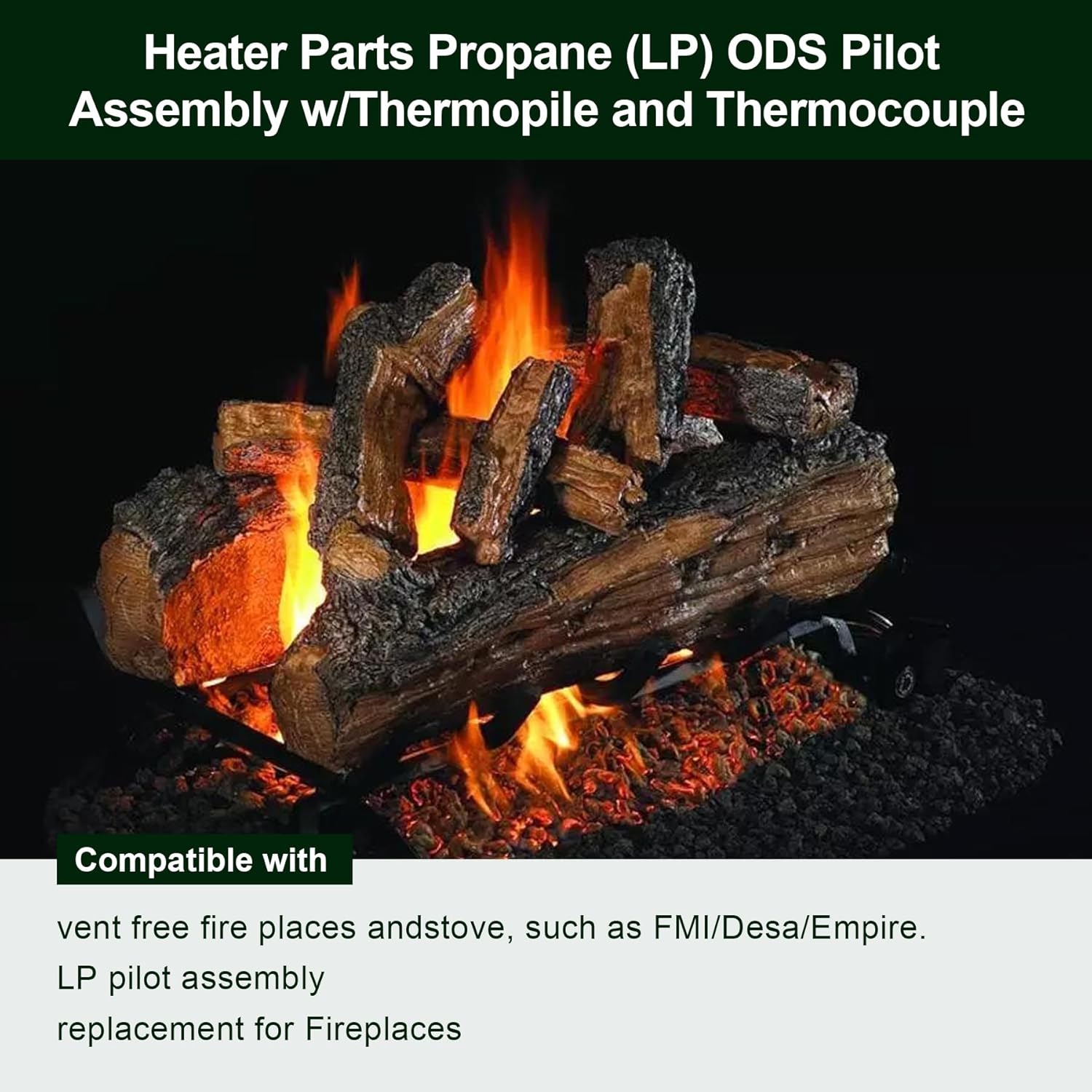 PP225 Pilot ODS Assembly for Fireplaces by FMI, Desa, Empire,Part Number LPG8414 LPG8404 PP225 R3623 14D0477 103778-01