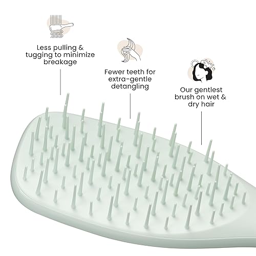 Miniatura 4 de Tangle Teezer Cepillo desenredante extra suave, con menos cerdas para desenredar de forma suave y efectiva para minimizar la caída y rotura del
