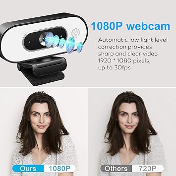 1080P USB Camera Compatible with Switch 2/PC/Mac/Laptop