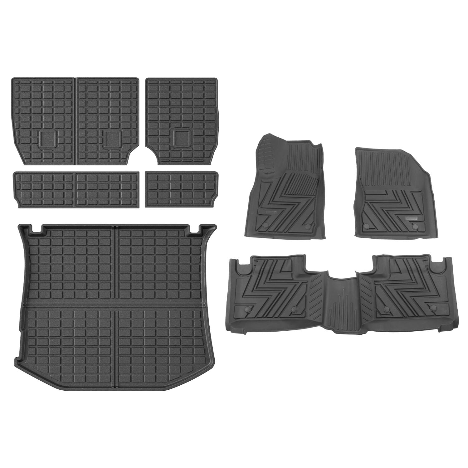 powoq Floor Mat Compatible with 2011-2021 Jeep Grand Cherokee Cargo Mat Backrest Floor Liner TPE Trunk Cargo Liner Replacement for 2011-2021 Jeep