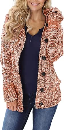 AQIOERH Damen Cardigan Kurz – Gestrickter Cropped Pullover Mit Knopfleiste, Lässig & Vielseitig