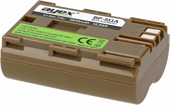 Ayex BP-511A Batarya, Canon 50D 40D 30D 20D 10D 5D 1D İle Uyumlu