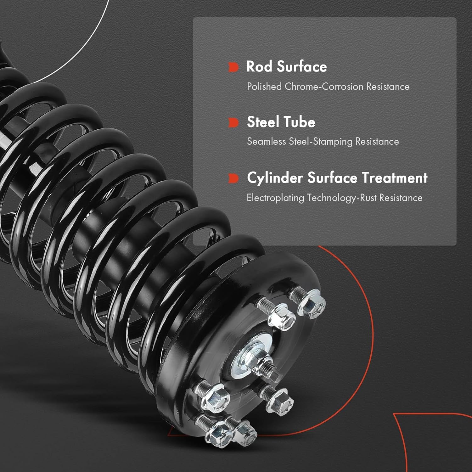 A-Premium Front Struts Compatible with Honda Accord [3.5L] 2008-2012, Sedan - 2x Replacement Suspension Complete Strut Assembly Shock with Coil Spring