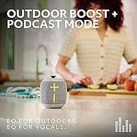 Vista 4 de Ultimate Ears WONDERBOOM 4, altavoces Bluetooth impermeables para exteriores con graves potentes y sonido de 360 grados, altavoz inalámbrico Negro