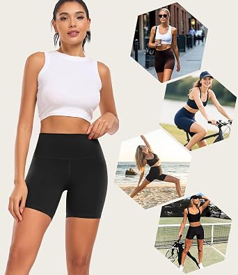 wirarpa Women's Buttery Soft Biker Shorts High Waisted 6 Yoga Shorts