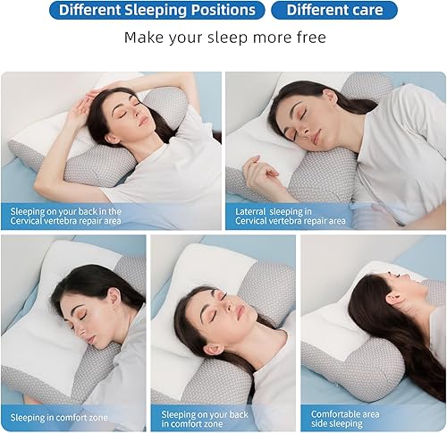 Miniatura 7 de Almohada ergonómica, almohada súper ergonómica 2023, almohada de apoyo para el cuello, almohada de cama para dormir de lado, para aliviar el dolor