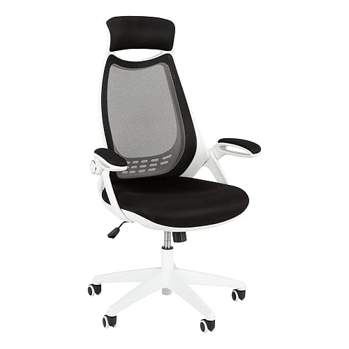 Norwood Commercial Furniture Silla de trabajo contemporánea de escritorio de oficina totalmente ajustable con brazos abatibles para el hogar,