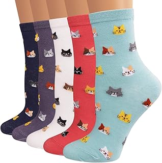 Colorful Cute Animal Design Patterned Women's Casual Cotton Socks