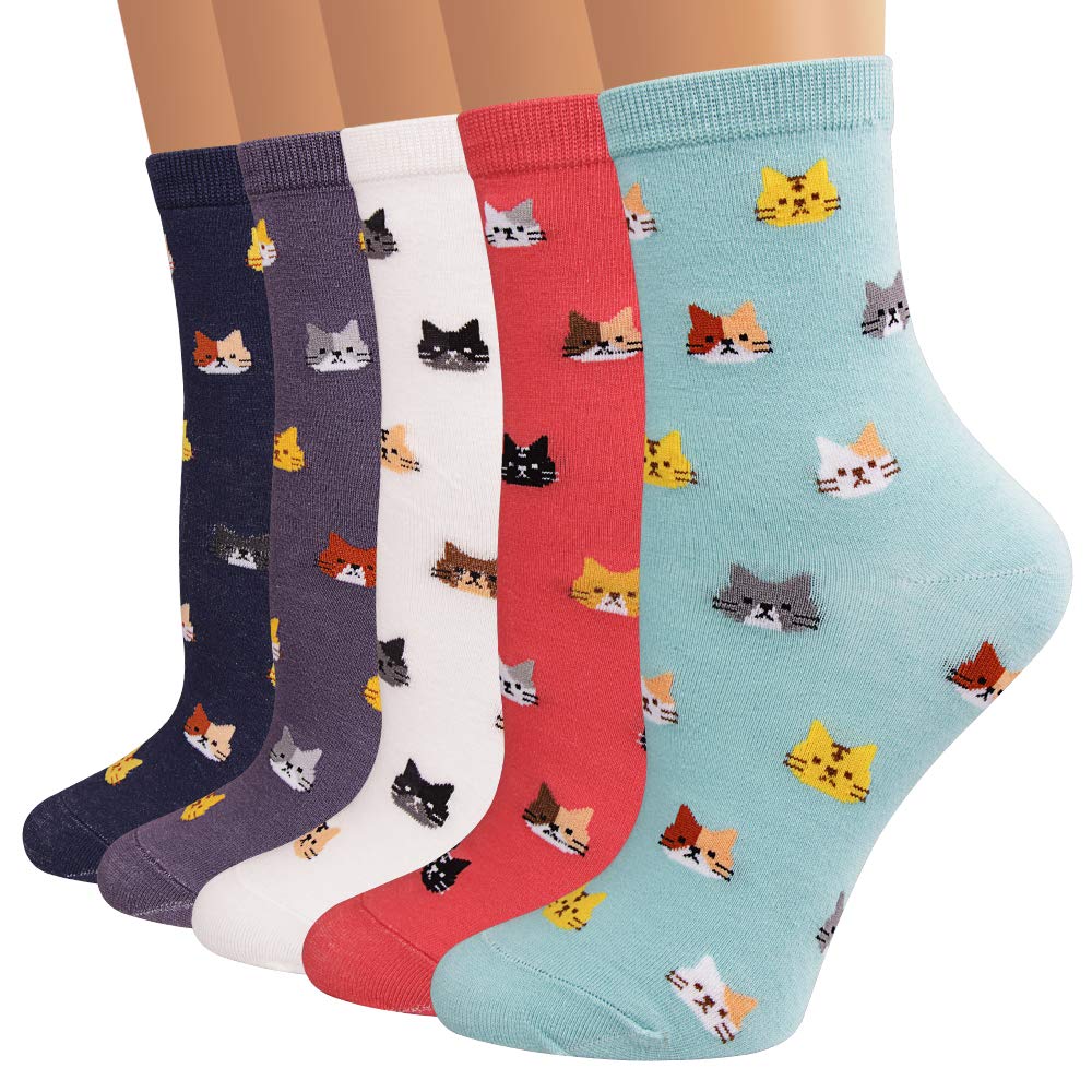 Ambielly Colorful Cute Animal Design Patterned Women's Casual Cotton Socks