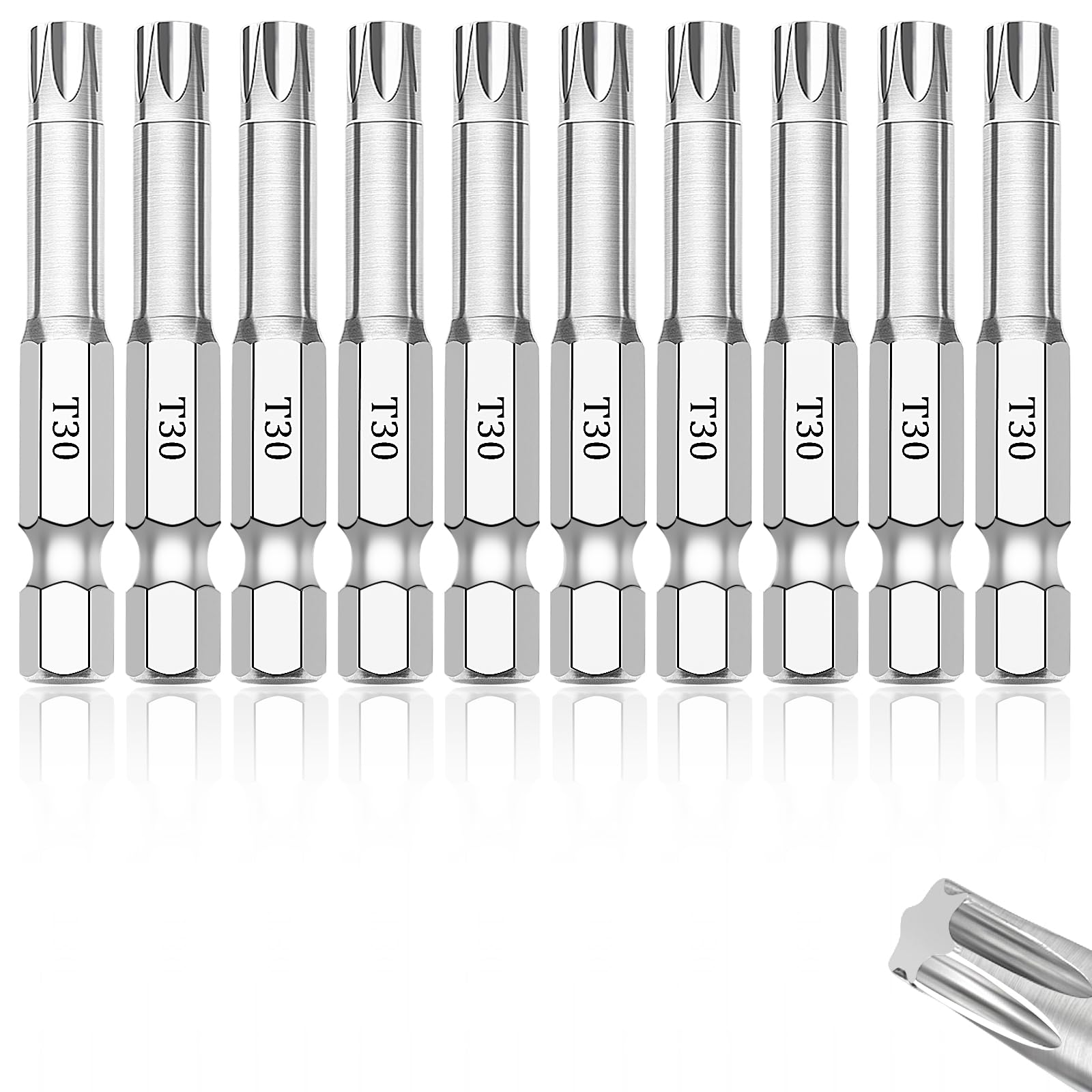NAUIX 30-Piece Hex Allen Wrench Drill Bit Set -9