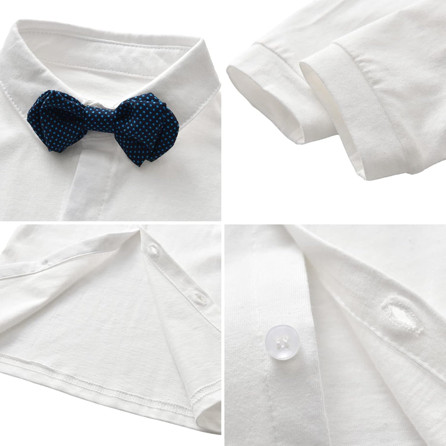 amokk Baby Boy Formal Wear Suits for 1st 2nd Birthday Gentleman Outfits for Baptism Christening Bowtie and Vest Pants Set