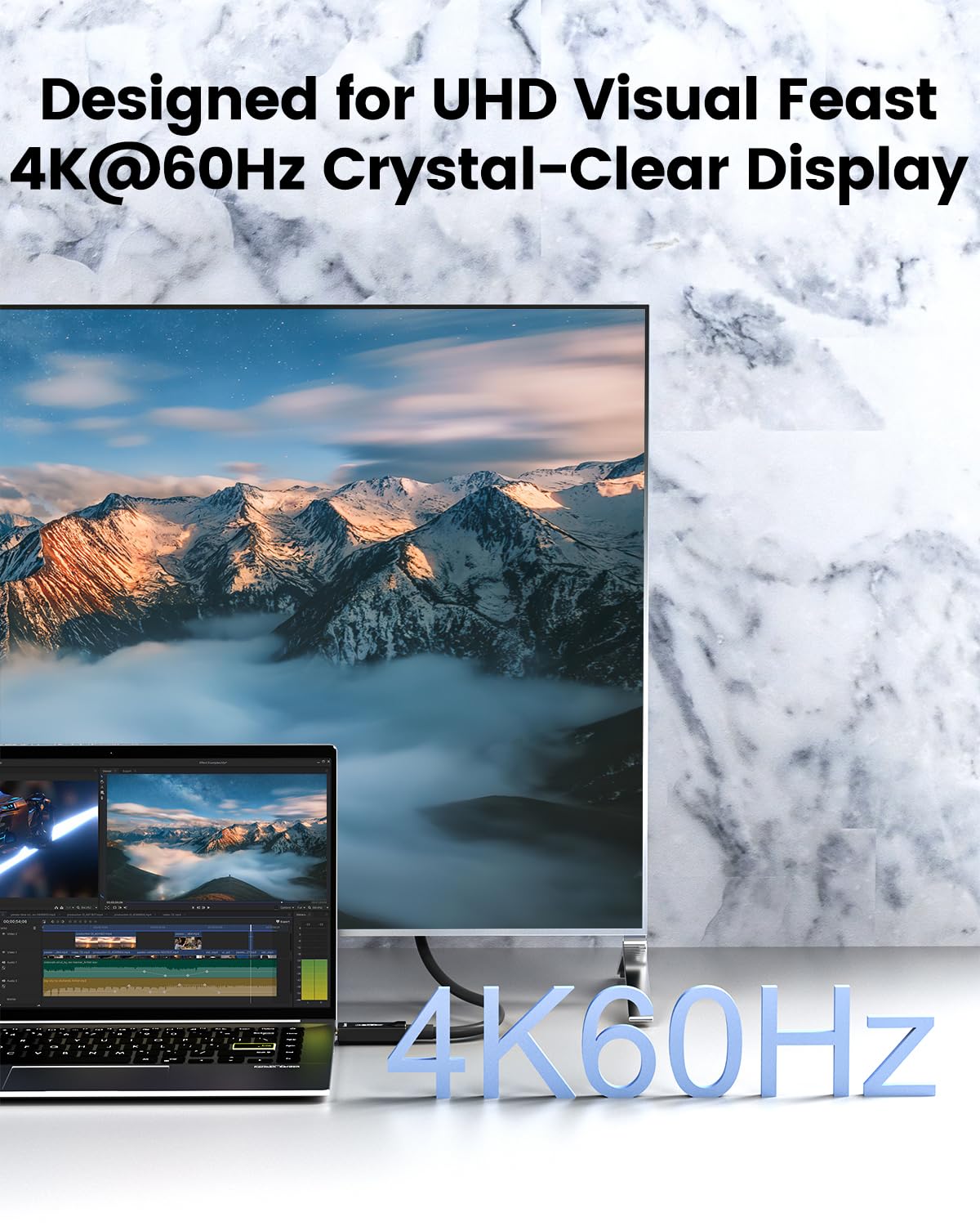 Full-Featured USB C Glasfaserkabel 10M, 10Gbps, 4K@60Hz Video, PD 60W, DP 1.4 Alt Mode, Aktives Optisches USB 3.2 Videokabel mit Deutschem SiliconLine Chip, für Videokonferenzen/4K Logitech Kameras/VR