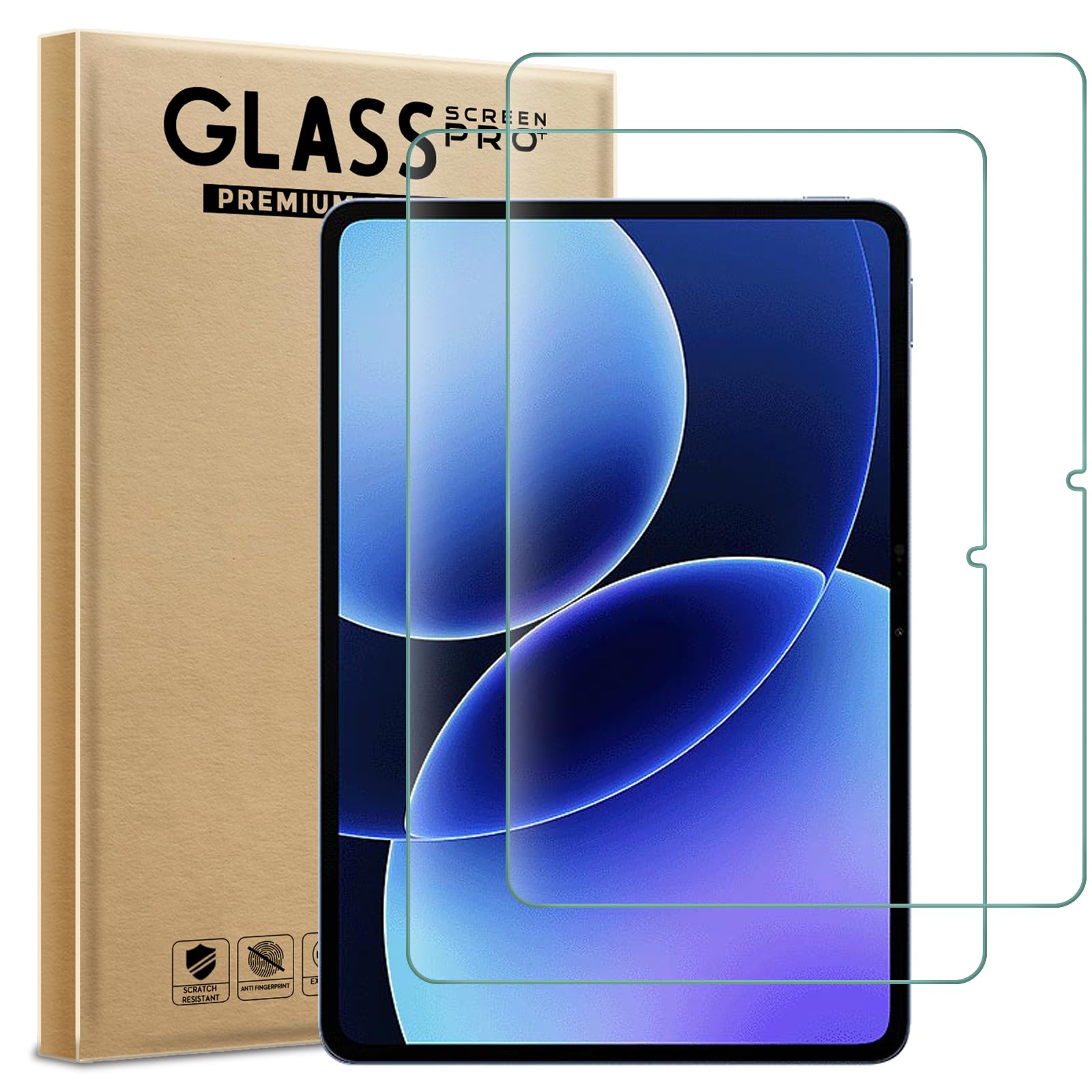 AOKUMA Schutzfolie für Xiaomi Pad 8/Pad 8 Pro/Pad 7/Pad 7 Pro/Poco Pad X1 11.2 Panzerglas, 2 Stücke, Schutzfolie kompatibel mit Xiaomi Pad 8, Premium Panzerfolie mit 9H Härte, Splitterfest, Anti-Öl