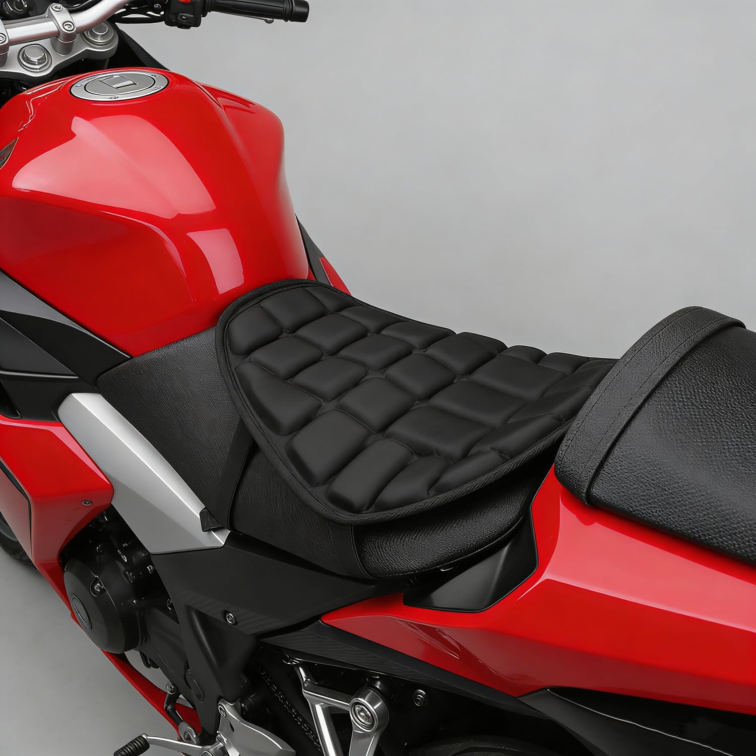 Cojín Transpirable Absorbe Impactos Motocicleta - 1 Unidad, Negro, Almohadilla Para Asiento de Motociclete, Apto Para Mayoría Motos, Resistencia los Golpes y Función Reducción de Presión
