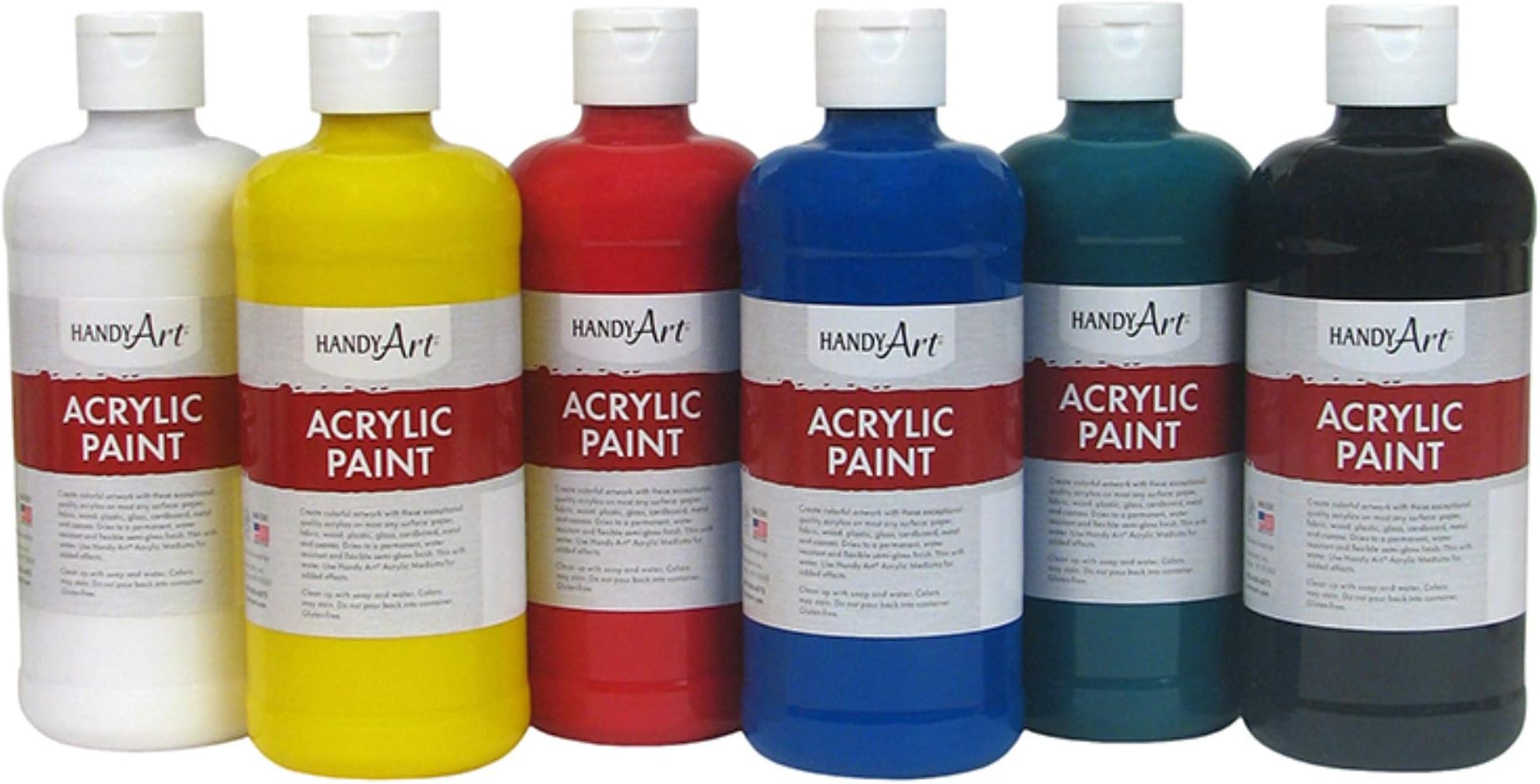 amazon com handy art acrylic paint 16oz 6 set student