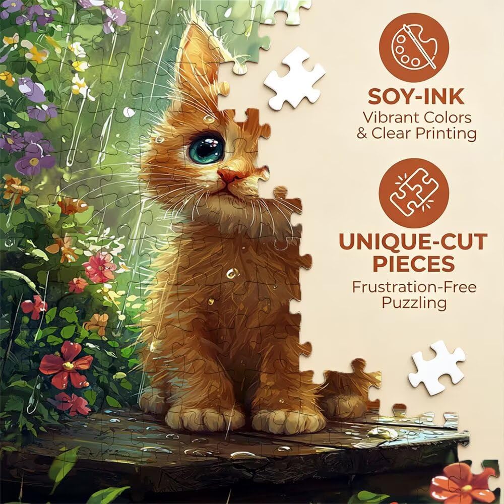 Regen Katze Puzzle 6000 Teile, Klassische Puzzles, Geschicklichkeitsspiel Puzzle für Erwachsene, Puzzlespiele für Die Ganze Familie, Mit Schöner Verpackung, Dekoration Puzzles DX0YL3-917