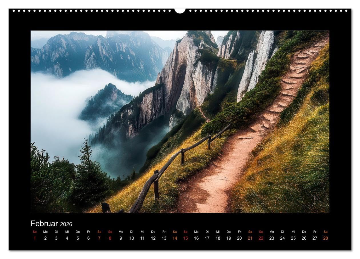 Abenteuerliche Wege (hochwertiger Premium Wandkalender 2026 DIN A2 quer), Kunstdruck in Hochglanz: Würden Sie diese Wege gehen? (CALVENDO Natur)