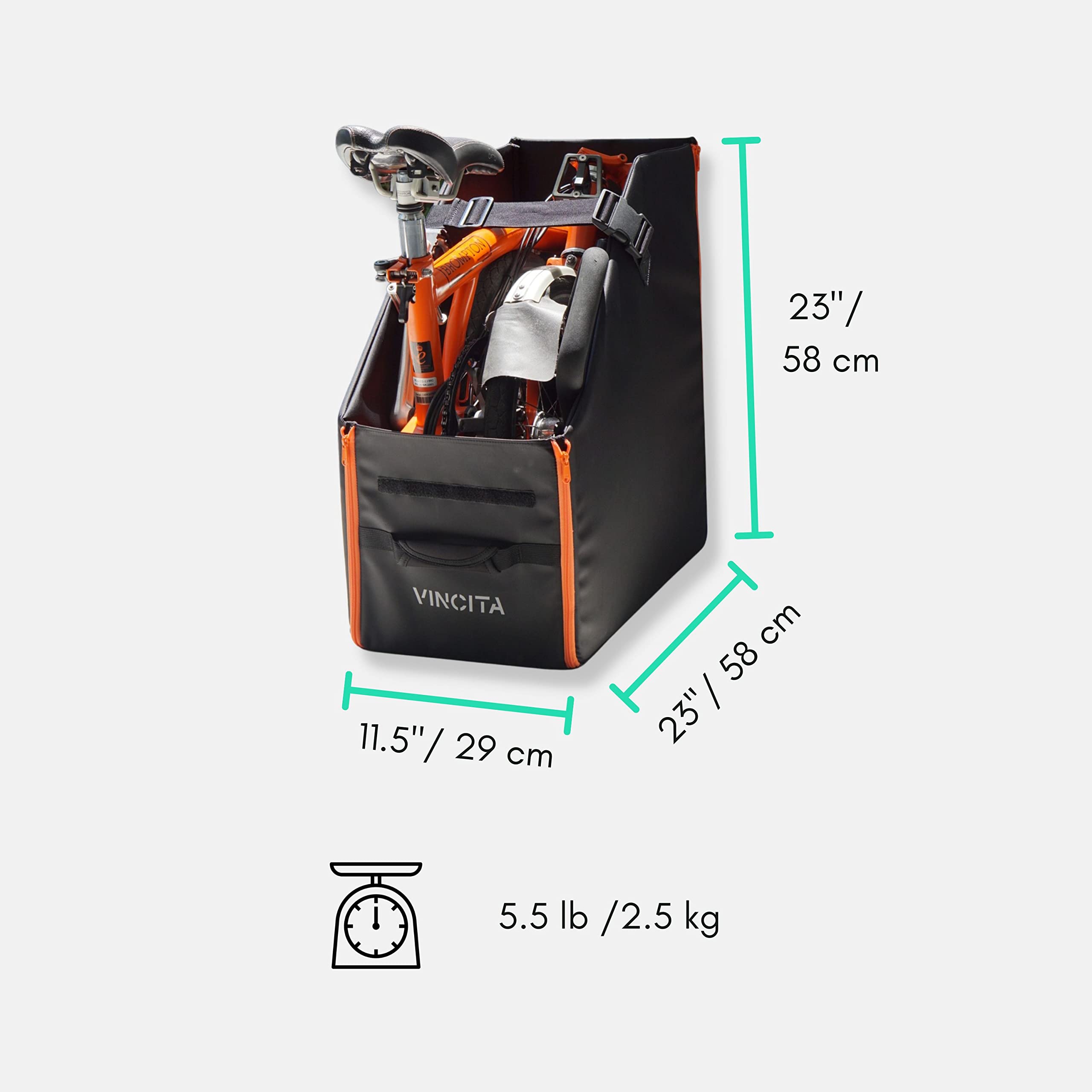 Keeper Box 2.0 - Caja plegable para bicicleta, solución de almacenamiento de bicicletas, apta para bicicleta, mantén la bicicleta vertical en el maletero del coche para ahorrar espacio (negro con
