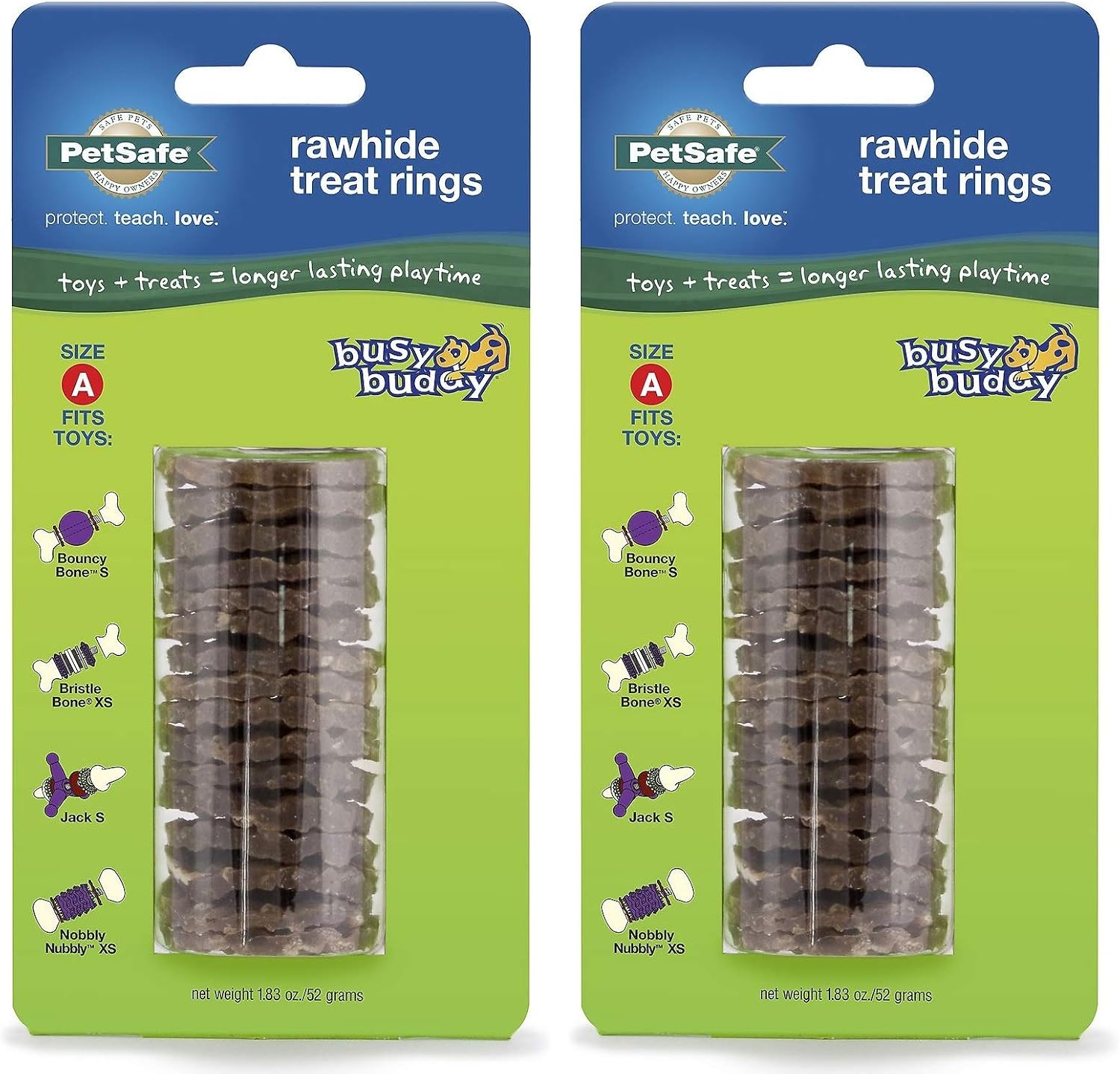 Premier Pet Rawhide Rings Natural Dog Treat (16-Pack) [Set of 2] Size: Small