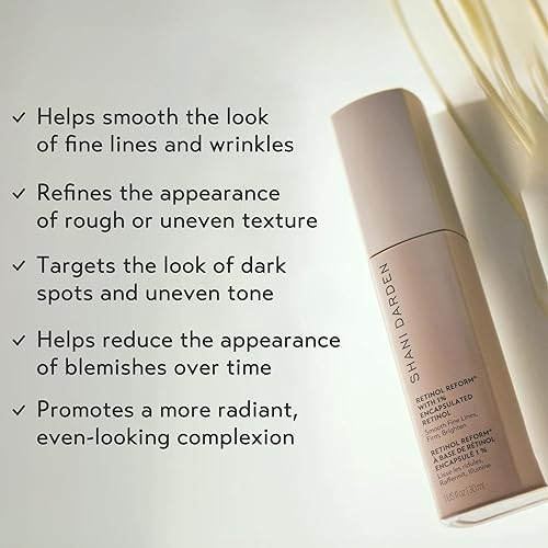 Miniatura 2 de SHANI DARDEN SKIN CARE Retinol Reform con suero de retinol encapsulado al 1% para cara y cuello, suero facial suave de liberación lenta con