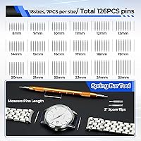 Vista 5 de Ohuhu - Kit de reparación de reloj, 192 piezas mejoradas de alta resistencia para extracción de eslabones de reloj, kit de herramientas de repuesto