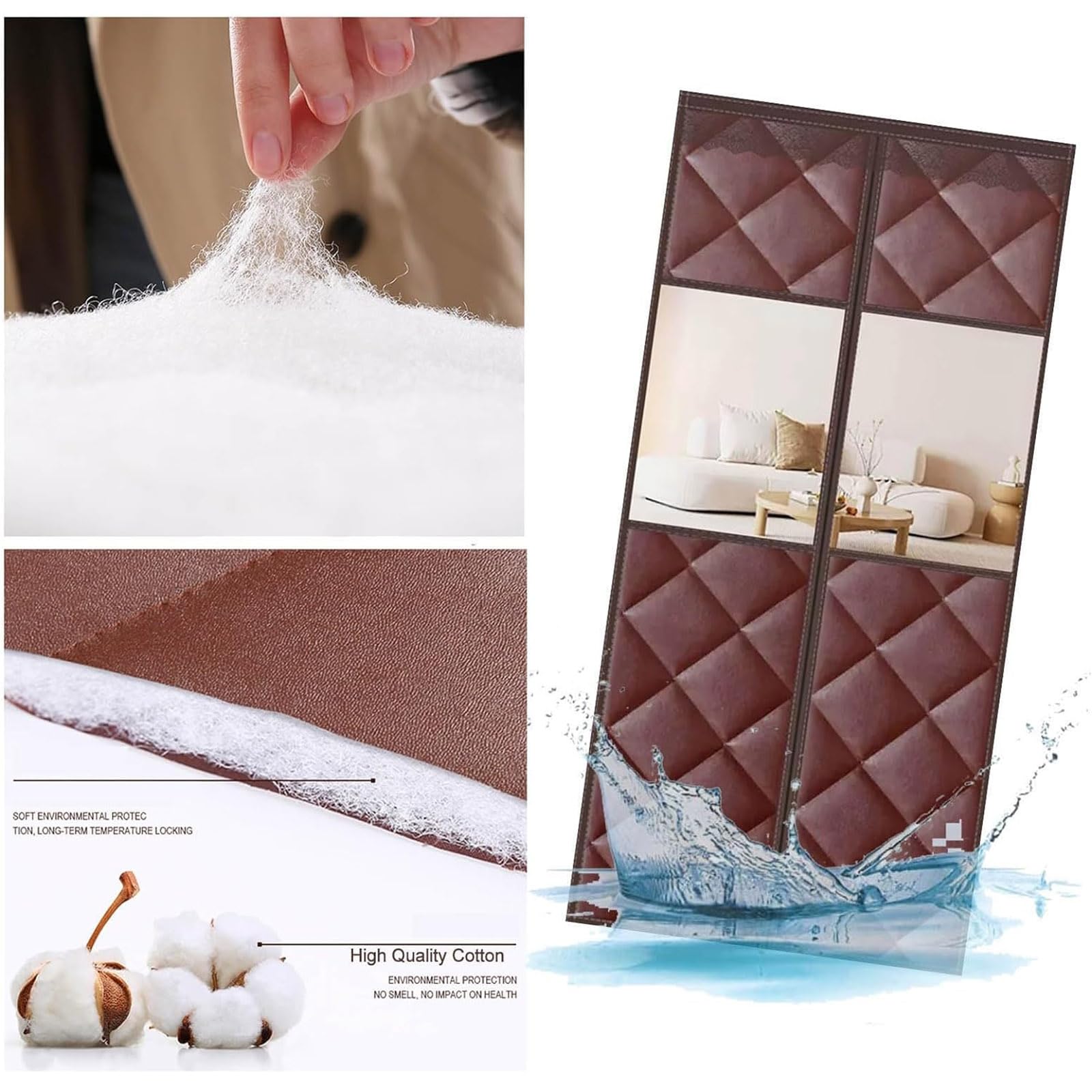 SePkus Tenda Per Porta Con Isolamento Termico, Anti Freddo Oscuramento Magnetico Anti-Freddo Copertura Per Finestre Insonorizzazione Per Balcone Seminterrato Tende Trapuntate (A 95x215cm)
