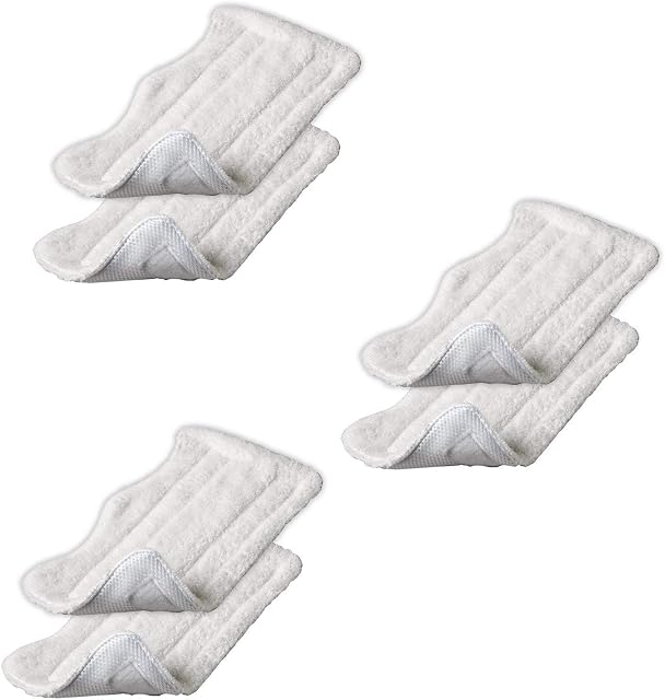 MEETOZ 6pcs Microfiber Replacement Cleaning Steam Mop Pads for Shark Steam Mop S3101 S3202 S3250 S3251 Spray Mops Pad