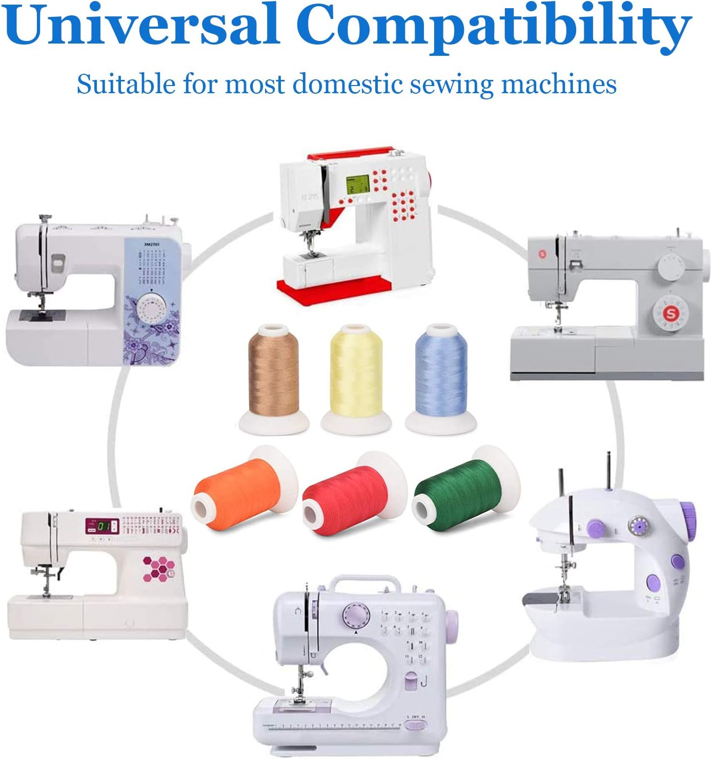 ShinyStitch 82 Spools Polyester Embroidery Machine Thread Kit, 500M (550Y) for Brother Babylock Janome Singer Pfaff Husqvarna Bernina Embroidery and Sewing Machines : Arts, Crafts & Sewing