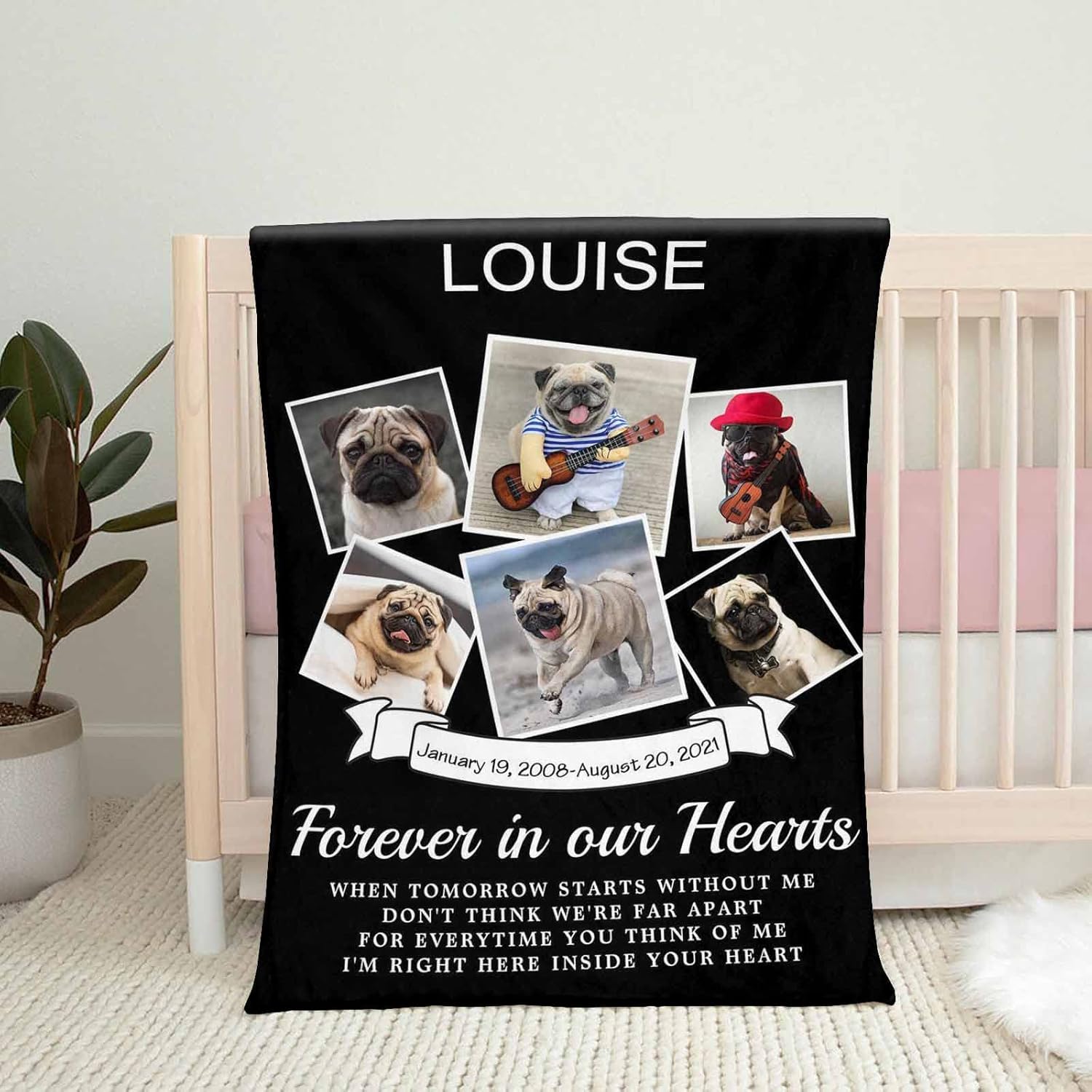 review Artsadd Personalized Pet Memorial Blanket for Sympathy Gifts, Customized Bed Blanket with Dog Picture Custom in Loving Memory of Pet Throw Blanket for Loved Pet Horse Cat Lost 30x40