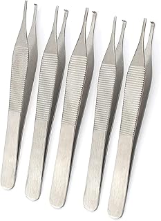 AAProTools Adson Tissue Surgi Forceps 4 3/4 inch 1x2 Teeth Pack of 5