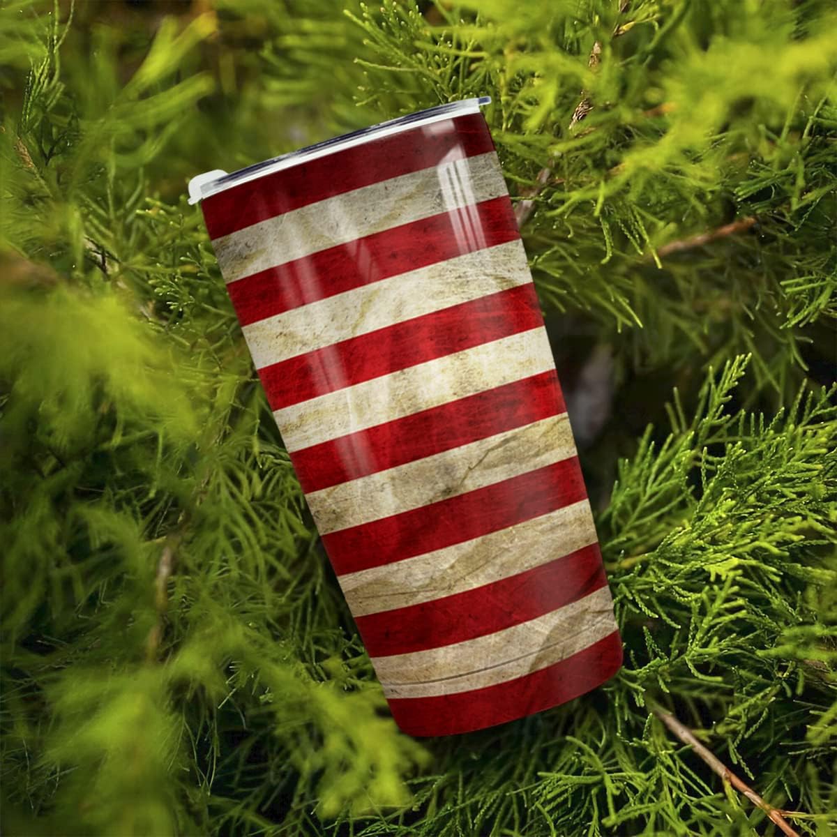 winorax American Flag Tumbler 20oz Stainless Steel Insulated Tumblers 4th Of July Cups With Lids Coffee Travel Mug Cup For Men Boys Dad Grandpa Fathers Day - Image 5