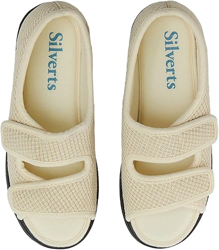 Miniatura 5 de Silverts - Sandalias diabéticas para mujer, extra anchas, antideslizantes, adaptativas para pies hinchados, linfedema, edema y artritis