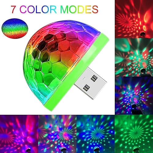 Miniatura 3 de Luces USB para fiesta, mini bola de discoteca, pequeña bola mágica, control de sonido, luz de escenario de DJ, lámpara estroboscópica RGB colorida