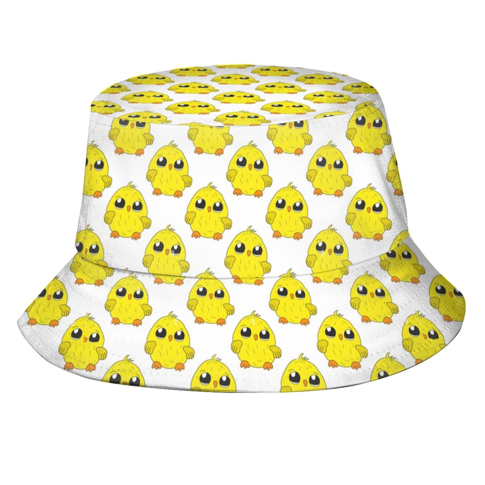 GeRRiT Funny Chicken Bucket Hat for Men Women Boy Girl, Fashion Unisex Print Packable Chick Bucket Hat
