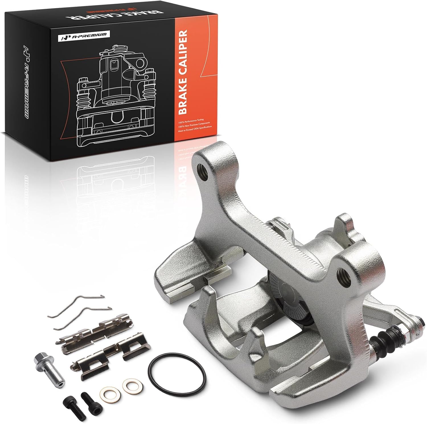 A-Premium Disc Brake Caliper Assembly with Bracket Compatible with Ford Vehicles - F-150 F150 2021-2025 - Rear Right Passenger Side