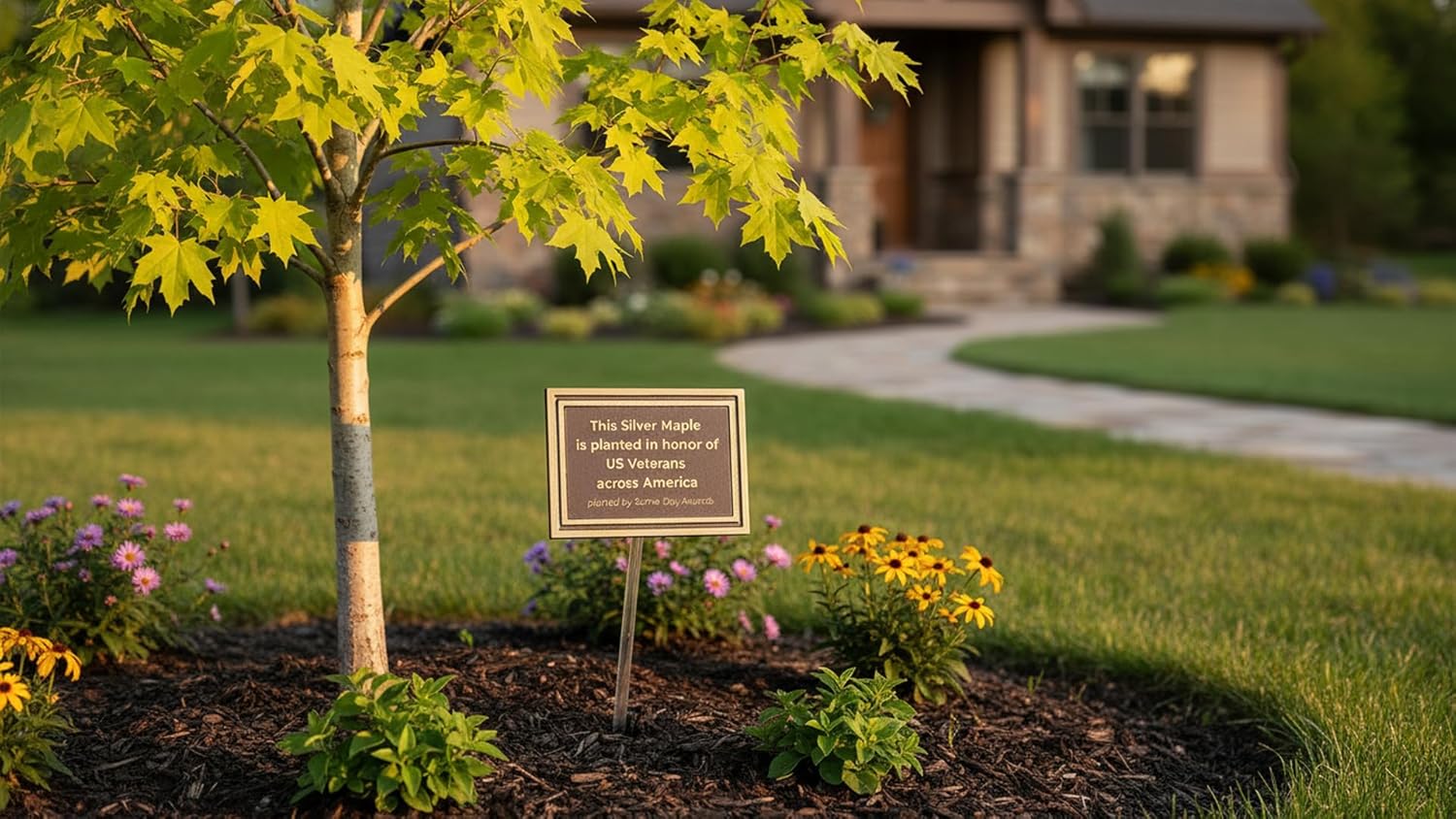 Personalized Outdoor Memorial Plaque with Stake – 6x8 Custom Engraved Aluminum Weatherproof Remembrance Plaque for Garden Bench Memorial Tree or Outdoor Dedication Display