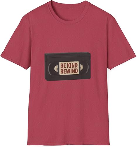 Be Kind Rewind VHS Tape T-Shirt Retro 80s 90s Nostalgia