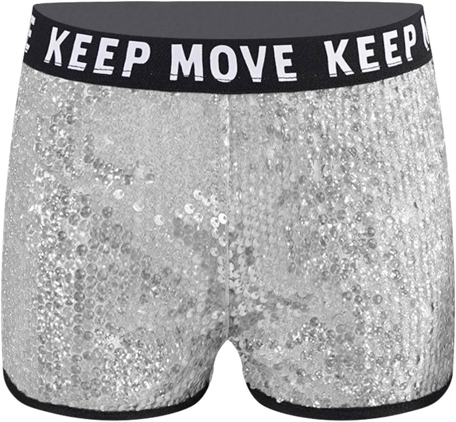 Kids Girls Sparkly Sequin Hip Hop Latin Ballet Dance Shorts Shiny Hot Pants Yoga Gymnastics Athletic Shorts