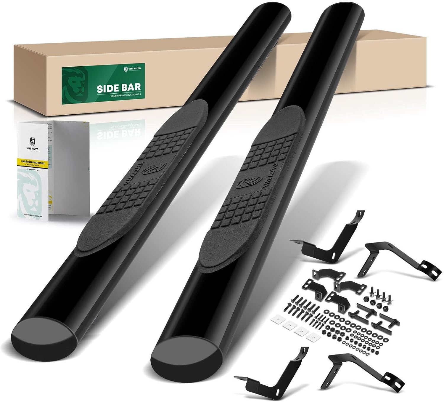Replacement Parts for 4IN Black Steel Oval Straight Nerf Bar for Dodge Ram 1500 2500 3500 Standard Cab Mod-AP88P-78933