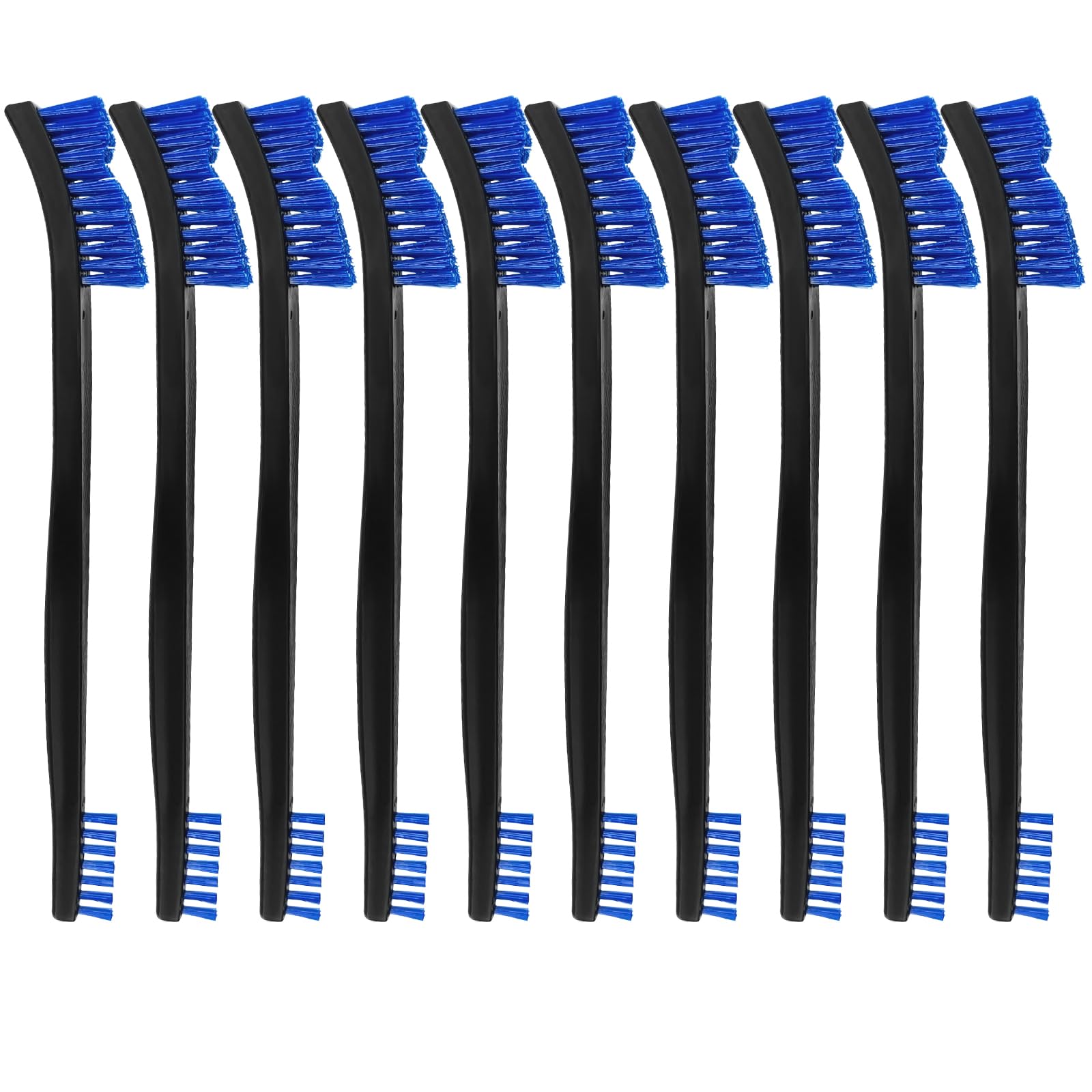 Meanhoo Gun Cleaning Brush, 10 Pcs All Purpose Gun Brushes, 7 Inch Double-Ended Jewelry Cleaning Brush with Plastic Handle, Gun Cleaning Bristle Brushes for Metal