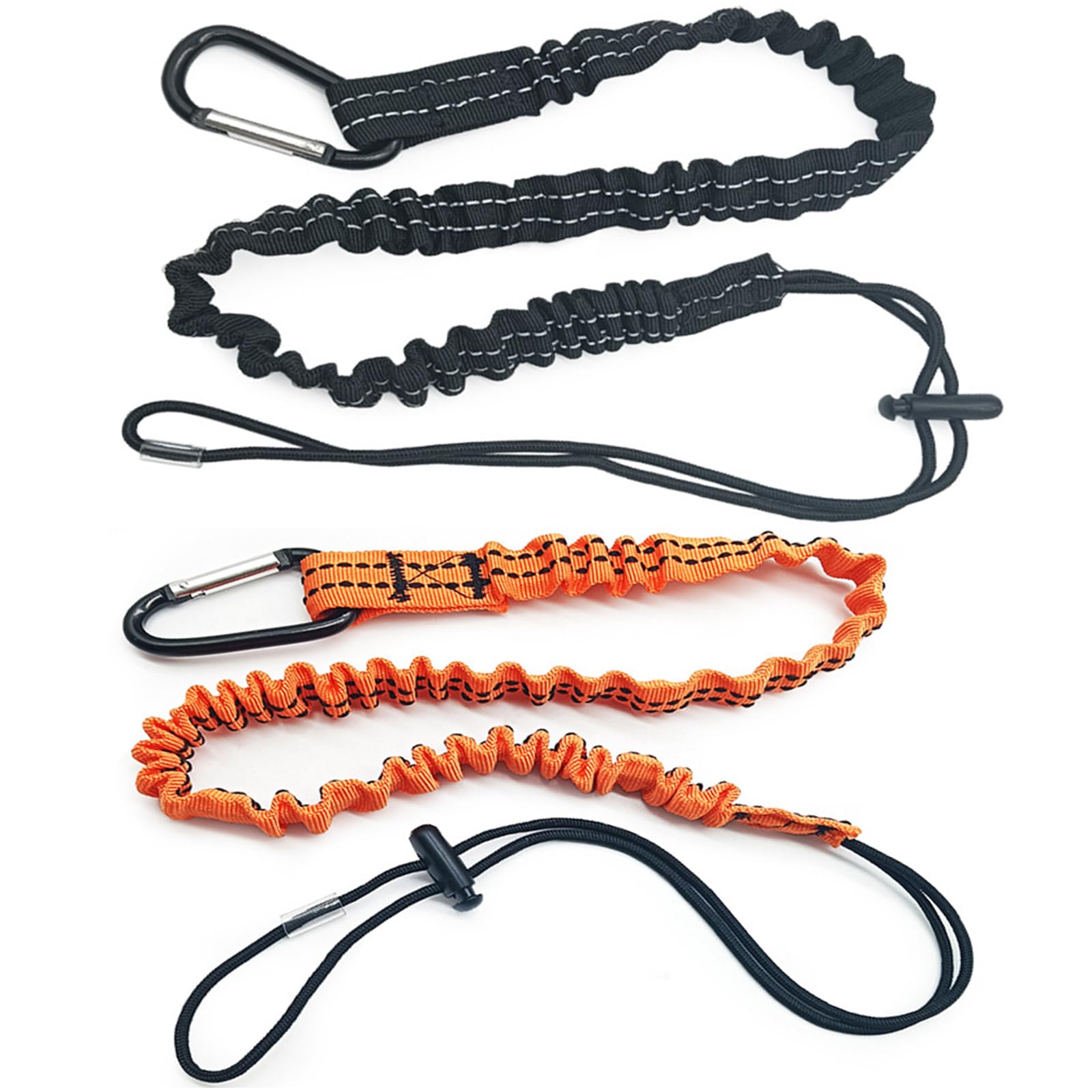 2 Pack Tool Lanyard, Tool Tether, Adjustable Safety Lanyard, 90-130cm Stretch Working at Height Tool Lanyard, 10KG Load Bearing Anti-Drop Tether for Electricians and Outdoor Work