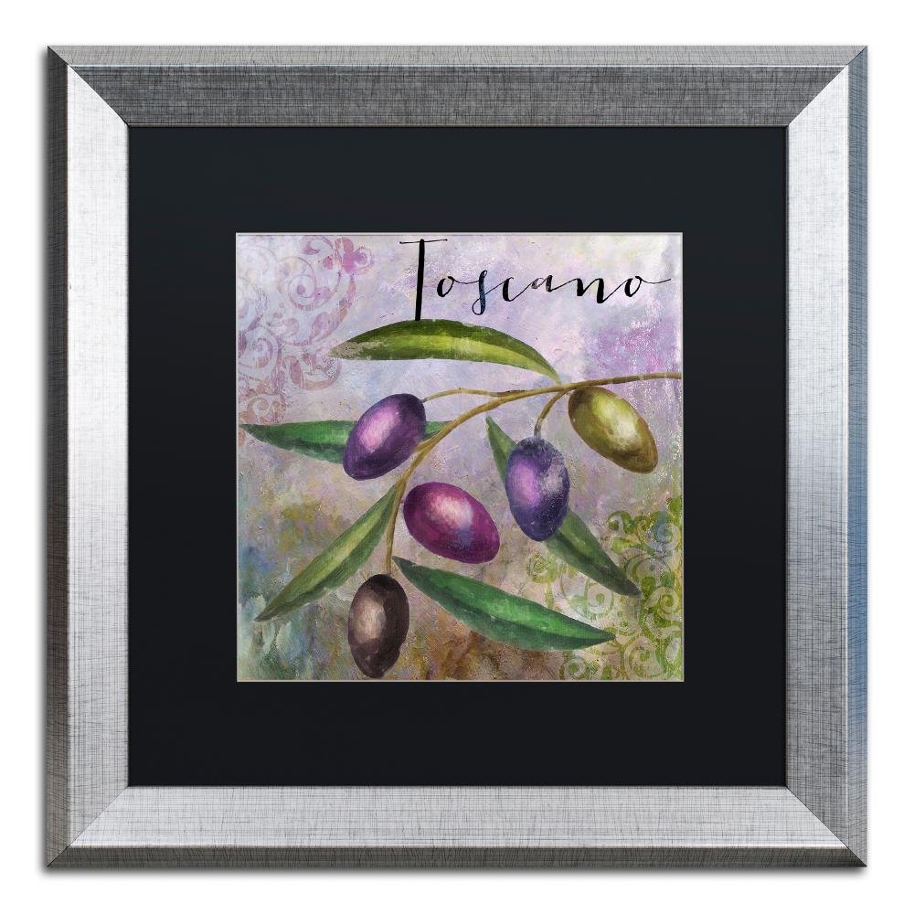 Olivia II by Color Bakery, Black Matte, Silver Frame 16x16-Inch