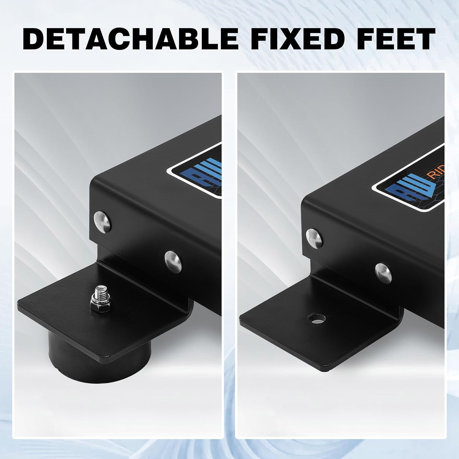 RIDGE WASHER Pressure Washer Skid Plate Frame, Painted Steel with Detachable Fixed Rubber Feet, 10’’x 16’’ Skid Plate