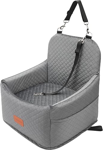 Miniatura 9 de Asiento elevador de automóvil para perros, altura interior de 6 pulgadas, asiento elevado para mascotas para perros pequeños de hasta 30 libras,