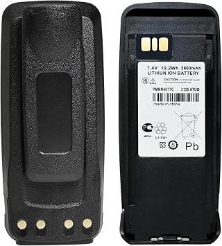 PMNN4077C PMNN4066A 2600mAh Li-ion Battery Compatible for Motorola XPR6300 XPR6350 XPR6550 XPR6580 XPR6500 XPR6100 XPR6380 DP3400+Belt Clip