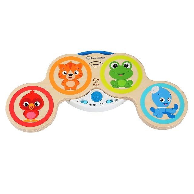 Baby Einstein, Hape, Batería Magic Touch, tecnología táctil, 2 Modos, Juguete Musical de Madera, Instrumentos Musicales electrónicos para niños, a Partir de 6 Meses