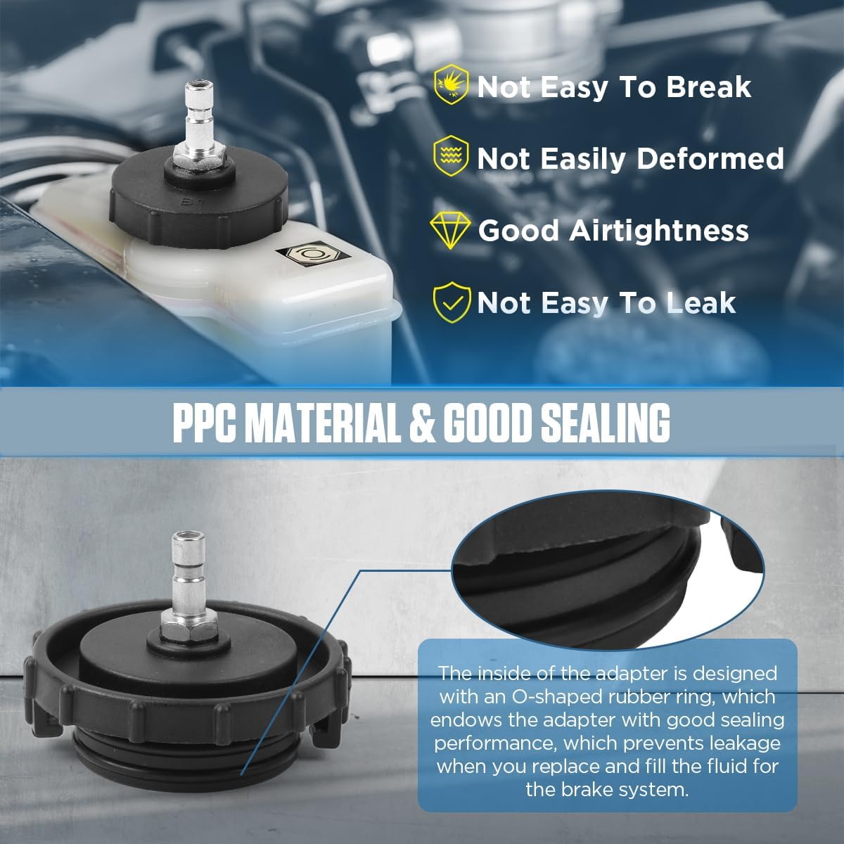 Brake Master Cylinder Bleeder Kit 12Pcs Brake Bleeder Adapter with Japanese Quick Connector Master Cylinder Adapter Set Brake Pressure Bleeder Adapter Kit Fit for Toyota/Ford Master Cylinder Adapter