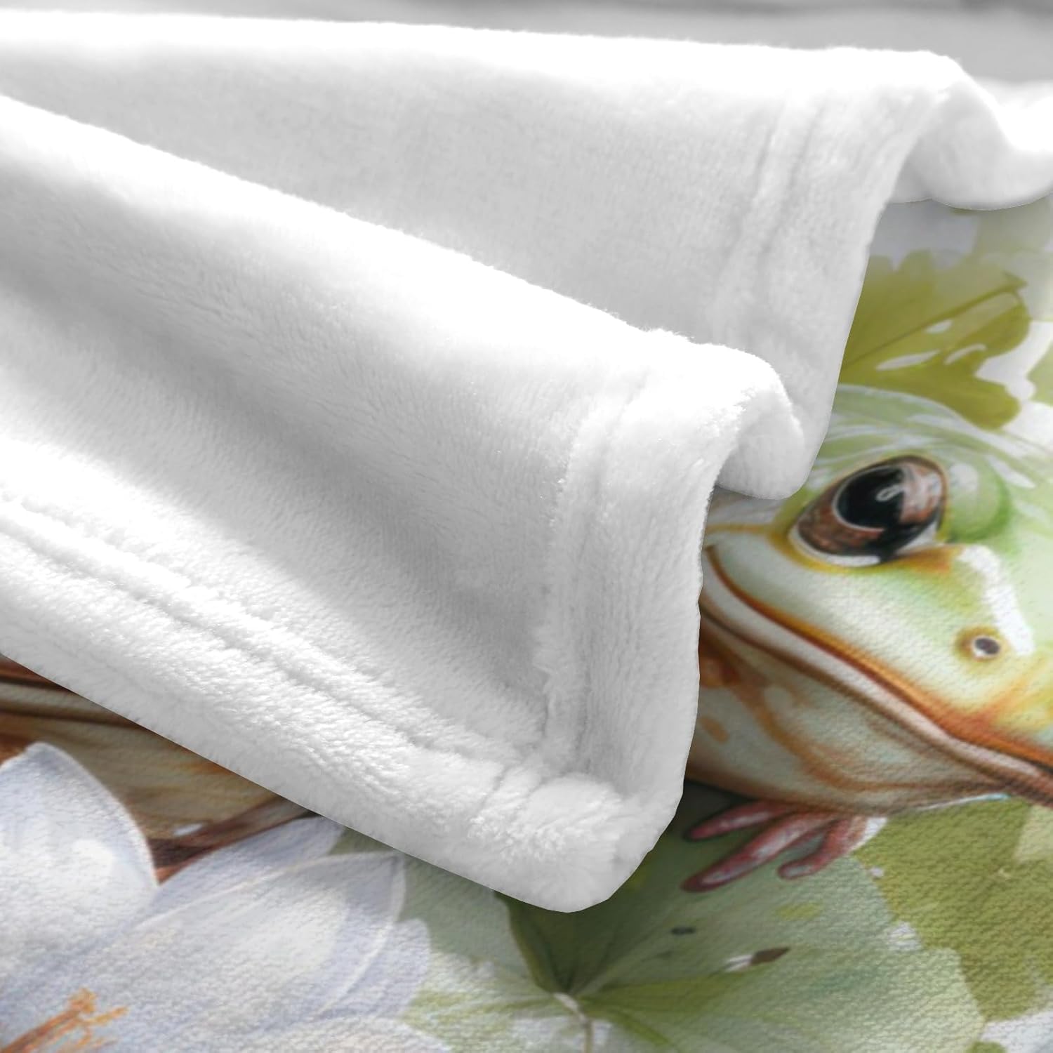 Custom Frog Throw Blanket, Soft Cozy Valentine's Day Blanket for Couch Sofa Living Room Bedroom, 40"" x 50""
