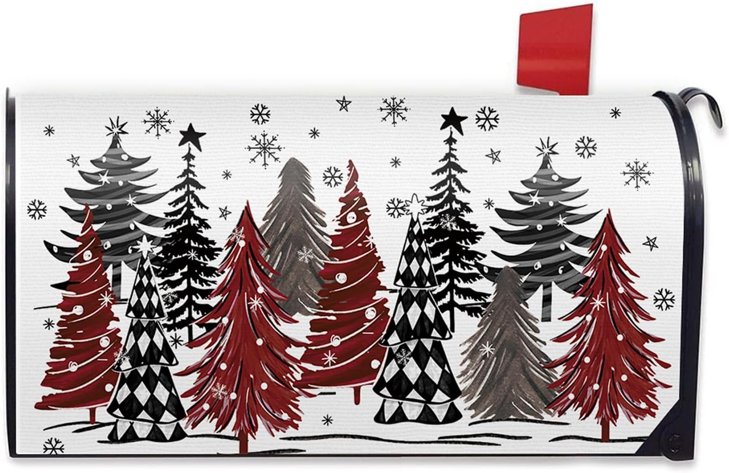 Christmas Vacation Mailbox Cover Magnetic Standard Size 20.5" x 18", Xmas Classic Movie Truck Pine Tree Decorative Post Letter Box Wrap Decor, Winter Holiday Garden Yard Outdoor Decoration